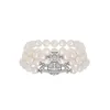Ontwerper Viviene Westwoods Vivian Same Three Layer Saturn Pearl Bracelet Dames diamant inbedding zachte Celebrity Style Multi-gelaagde armband