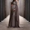 Robes de maternité Grossesse PO robe automne mousseline de soie