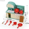 Kitchens Play Food Educational Toy Models Toy Forest Family Kitchen Toy Miniature Play House Toy Table Dollhouse Accessories Small Model FurnitureL231104