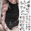 5 PC Temporary Tattoos Waterproof Temporary Tattoo Sticker Heart Knife Gun Angel Old School Flash Tattoos Spider Lips Body Art Arm Fake Tatoo Women Men Z0403