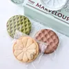 Baking Moulds Set Waffle Cookie Cutter Biscuit Mold Corrugated Flower Pattern Round Shape 3D Hand Pressure ABS Plastic Fondant Cake Tools