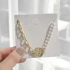 Ссылка браслетов цепь простая ниша дизайн in in ind wind bracelet Женская творческая асимметричная личность человеческая голова жемчужина