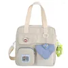 Abendtaschen Canvas Bag Damen Schulter Student Handtasche mit großer Kapazität Messenger Cute Japanese Schoolbag Book