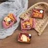 Kitchens Play Food 1/12 Dollhouse Miniature Accessories Mini Bread Basket Simulation Kitchen Food Model Toys For Doll House DecorationL231104