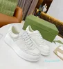 Topkwaliteit sneakers mode schoenen geperforeerde reliëf bulge brief sneaker heren dames trainers lederen vrijetijdsschoen