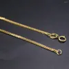 Chaînes Pure Au750 Chaîne en or jaune 18 carats Collier élégant à maillons de blé 2,7-2,9 g 18 po