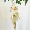 Autres fournitures de fête d'événement Fée Décoration d'arbre de Noël Elf Home Decor Poupée à la main Ange Boules suspendues avec des ailes 230404