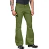 Men's Pants Mens Retro Disco Flared 2023 Loose Stretch Vintage Trousers Fit Comfortable Twill