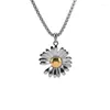 Kettingen Japanse en Koreaanse mode-sieraden Ins Wind Daisy GD met dezelfde hiphop vrouwelijke trend ketting zonnebloce retro hanger