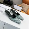 Women Mid Heel Sandals Designer Slippers Woman Variety Sandals Slipper Floral Glitter Print Shoes Leather Rubber Summer Shopping Essentials Size 35-41