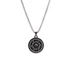 Pendant Necklaces Retro National Five Elements Eight Trigrams Alloy Yin And Yang Amulet Male Female Stainless Steel Necklace Jewelry