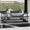 Kitchen Storage Adhesive Dish Drainer Wall Mounted Drying Rack Easy Installation With Drainboard For Organizer Home Counter