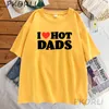 T-shirt da uomo T-shirt in cotone Pkorli Divertente stampato I Love Dady T-shirt maschile per la festa del papà T-shirt a maniche corte vestiti 230404