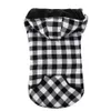 Dog Plaid Hoodie Warm Coat,Hoodie Jacket, Outdoor Warm Dog Winter Coats, Cold Weather Dog Vest Apparel for Small Medium Large Dogs,Black&Red