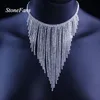 Sautoirs Stonefans Ethnique Long Gland Collier Ras Du Cou Bijoux pour Femmes Bohème Géométrique Cristal Déclaration Collier Collier 230403