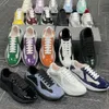 Leather Sneakers Flat Trainers Casual Shoes Trainers Patent Leather Black Mesh Lace-Up Outdoor Runner Men America 'S Cup Xl