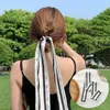 Sarongs Retro Silk Scarf Hair Tie Hair Polka Dot Scarf Hair Tie Headband Women Elastic Hair Rope Ring Band Girl Scrunchies cessories P230403