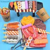 Kitchens Play Food Kids Simulation Barbecue Sushi Pretend Food Toy Simulation Sashimi Japanese Cuisine Fried Chicken BBQ Set Cooking Play House ToyL231104