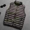 Piumino da uomo 2023 Inverno Uomo Bianco Anatra Gilet Cappotto Maschile Ultraleggero Senza Maniche Piumino Sottile Gilet Caldo O342