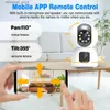 Baby Monitors PEGATAH 4MP IP WiFi Camera Wireless Baby Monitor Night Vision Indoor AI Tracking Dual Lens PTZ Security Surveillance Cameras Q231104