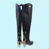 Chaussures de Cosplay Anime Genshin Impact Eula, bottes sur mesure, perruques synthétiques, cheveux bouclés bleus pour fête de carnaval d'halloween