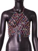 Women's Tanks Women Summer Sexy Halter Backless Sparkly Diamonds Dancer Costume Party Nightclub Evening Beach Camis Vest Colour