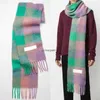 Scarves Ac Scarf Female Mohair Plaid Thick Beard Color Tassel Thickened Lovely VersatileU7BW