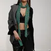 スカーフヨーロッパとアメリカのインススタイル韓国のデザイナーニットスカーフ女性のファッション多才なクールY2KガールズDJ