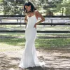 Sexy Della Sirena Boho Abito Da Sposa Delle Donne 2023 Cinghie Backless Morbido Raso Spiaggia Abiti Da Sposa Abito Da Sposa Abiti Da Noiva