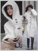 Women's Fur Wool Causal Long Coats Female Lady Sheep Shearling Warm Horn Button Jacket Hooded Overcoat