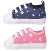 First Walkers Born Baby Toddler Garçons Filles Semelle Souple Enfants Chaussures Toile Prewalker Lace Up Sneaker 0-18MFirst