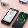 Power Bank 20000mah Cavo integrato Caricatore portatile Batteria esterna Powerbank per iPhone 12 13 Samsung S22 Xiaomi 9 Huawei