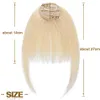 Bangs S-noilite Natural Hair Bangs 9g Fringe Human Hair With Temples 11Inches Non-remy False Hair Bang Hair Clip Front Bangs For Women 230403