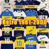 Boca Juniors Retro Futebol Jerseys MARADONA ROMAN Caniggia RIQUELME kit PALERMO TEVEZ BATISTUTA Camisas de futebol 81 82 95 96 97 98 99 00 1992 1994 1999 1981 1982 1997