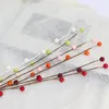 Dekorativa blommor 10mm juldekoration Artificial Berry Fruit Tree Stems Mini Fake Berries Pearl Pärlor för DIY Party Craft 2023