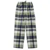 Indumenti da notte da uomo Donna Garza di cotone Pantaloni del pigiama Per il tempo libero Plaid da uomo Dormono lunghi Pantaloni con coulisse Pantaloni casual da uomo