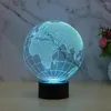 Luci notturne Globo europeo 3D Piccola luce Touch Telecomando Decorativo Regalo Atmosfera Lampada colorata