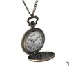 Zakhorloges Zakhorloges 9076Groot quartz horloge Brons Nostalgisch Retro met ketting Thun22 Drop Delivery Horloges Dhdvb