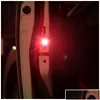 Luzes de emergência do carro luz de advertência da porta piscando lâmpada led strobe iluminação tráfego vermelho carros portas anti colisão controle magnético dro dhypa