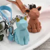 Stereo Cute Cartoon Animal Keychain for Kids Panda Keyring Mobile Phone Bag Fun Pendant Boys Girls Keychains New Fashion