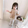 Robes de fille 2023 Baby Girls Plaid Tricking Robe For Christmas Party Winter Cardigan Children Children Fashion Kid Pull