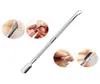 NAT011 roestvrij dubbele cuticle remover diy nail art manicure roestvrijstalen lepel vorm pusher dode huid remover manicure tool8404172