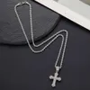 Jojo Fashion High-End Iced Out Moissanite Pendant Cross VVS 남성용 다이아몬드 목걸이