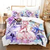 Bedding Sets Yuki Yuna Is A Hero Set Cartoon Anime Three-piece Adult Kid Bedroom Duvetcover 3D Kawaii Girls 2023