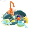 Cucine Gioca Cibo Cucina per bambini Giocattoli Simulazione Lavastoviglie elettrica Giochi di finzione Mini Cucina Cibo Giocattoli educativi estivi Giochi di ruolo Giocattoli per ragazzeL231104