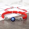 Bracelet tressé mauvais œil turc, fil de Nylon rouge, éléphant main de Fatima, breloque de Couple, chaîne, bijoux à la mode