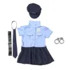 Cosplay Kinderen Politieagent Cosplay Kostuums Officier Uniform Voor Meisjes Jongens Halloween Carnaval Politie Pak Met Speelgoed Handboeien