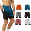 Lu Men Yoga Pants Designer Gym Sports Shorts 4XL Stort dubbelskikt Inre foder med fickor Snabbtorkning Shorts Casual Running Pants Men's Basketball Sports Pants