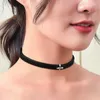 Pendant Necklaces Punk Vintage Black Leather Collar Crucifix Collars High-class Feeling Sweet Cool Trend Necklace Jewelry Ornament