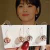 Ohrstecker Koreanischer Drama Star mit einem einfachen Temperament Metallkugel Ohrhaken kleiner Ohrring Schmuck Mädchen